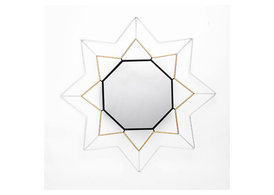 Modern Hexagonal Mirror Home Collection Star Metal Framed Wall Decorative Mirror