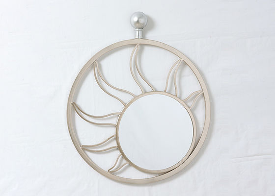 Colored Circular Rose Gold Sun Mirror Wall Decor