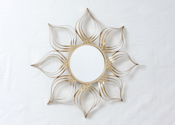 Modern Stylish Home Decoration Gold Sun Mirror Wall Decor