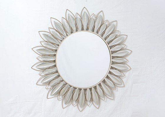 Decorative Round Hanging Sunburst Metal Wall Art Mirror