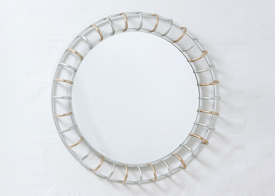 Decorative Round Hanging Sunburst Metal Wall Art Mirror