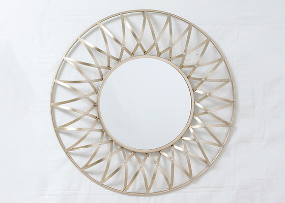 Decorative Round Hanging Sunburst Metal Wall Art Mirror