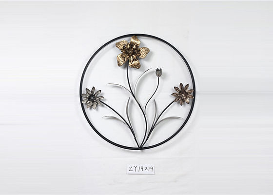 Customized Living Room Floral Bronze Wall Art Decor
