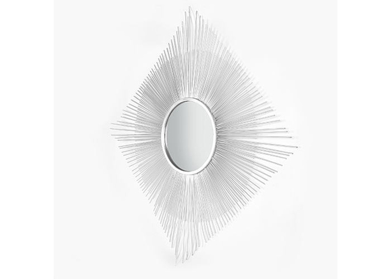 Wholesale Round Mirror 31 inch Square Metal Sunburst Starburst Mirror