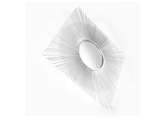 Wholesale Round Mirror 31 inch Square Metal Sunburst Starburst Mirror